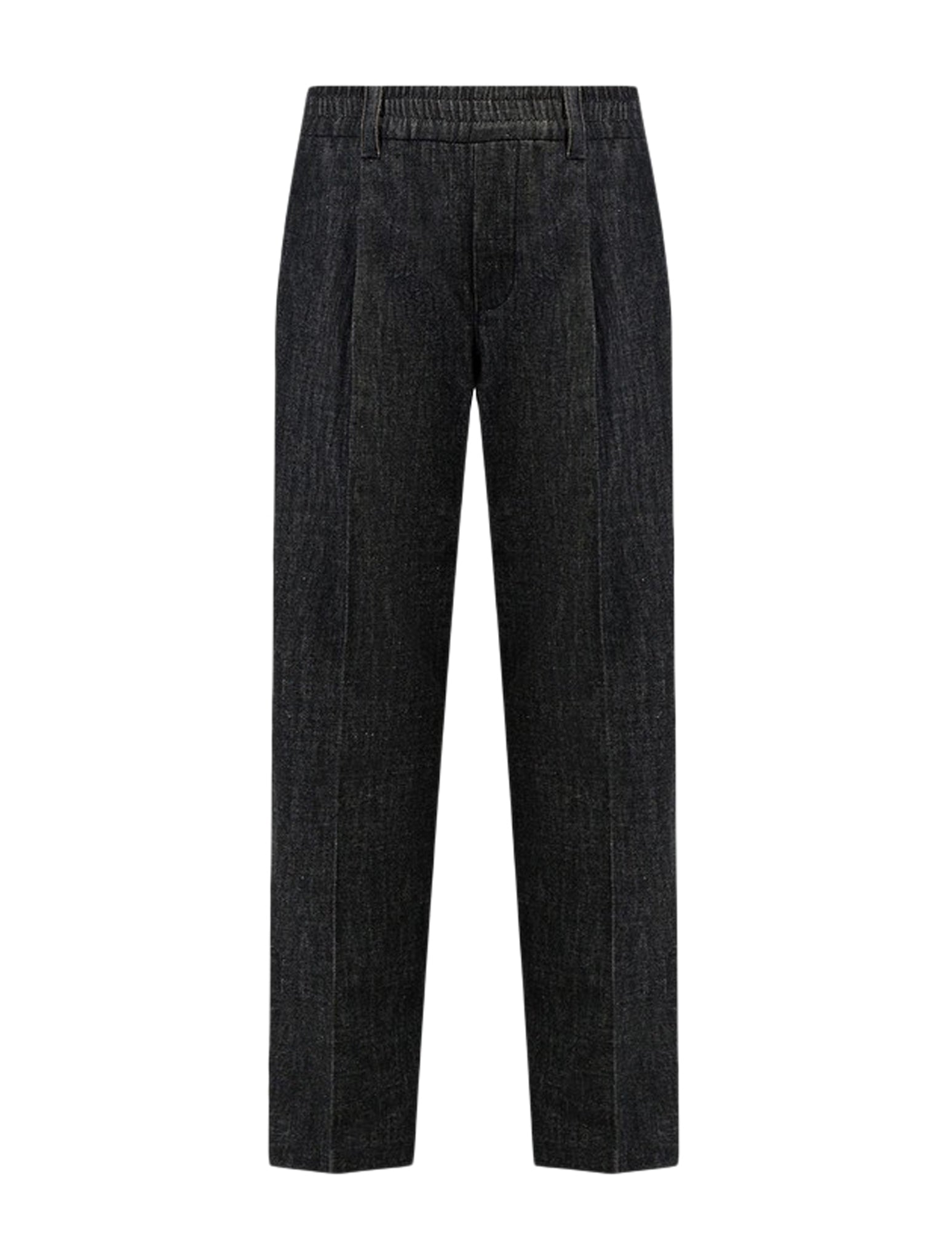 Baggy trousers in Dark Polished denim with Shiny Loop Details