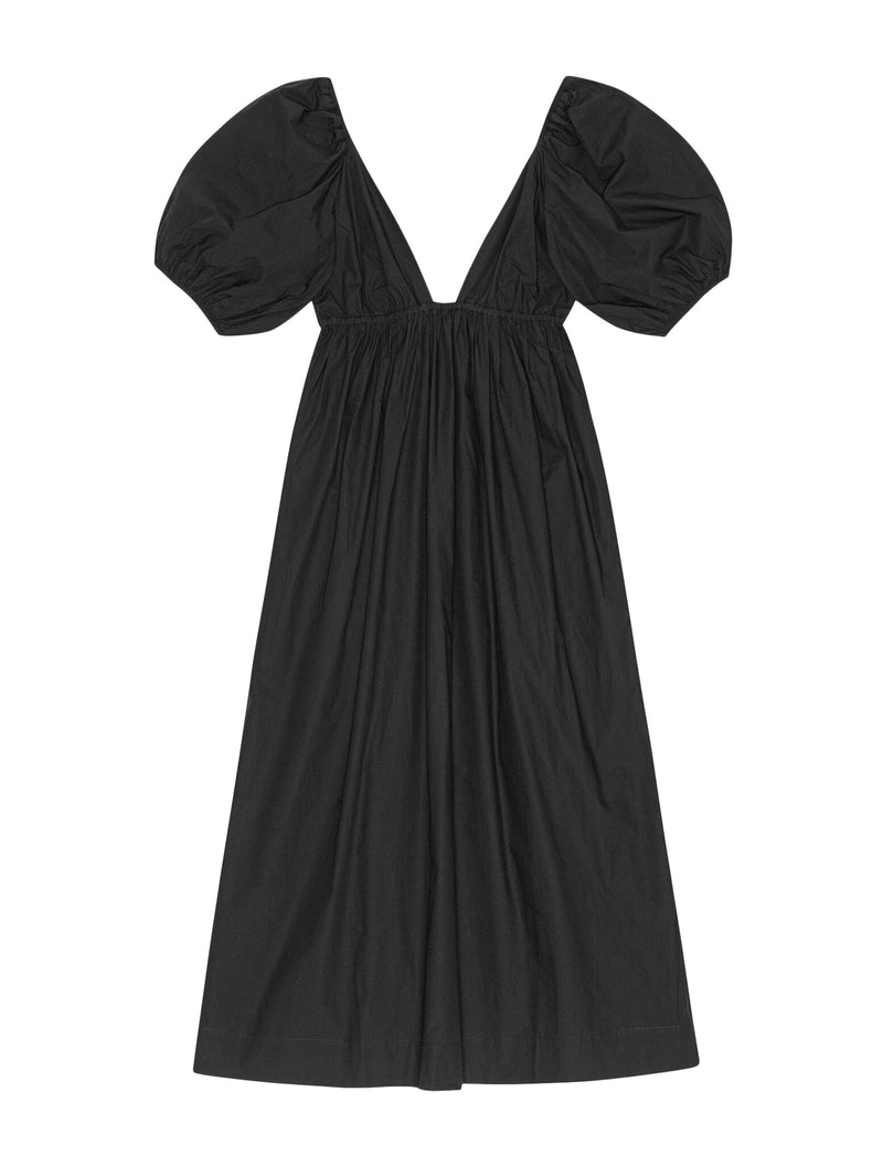 COTTON POPLIN LONG DRESS