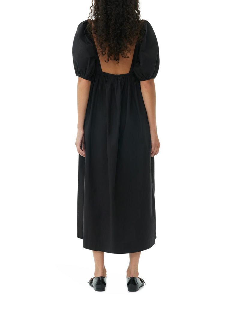 COTTON POPLIN LONG DRESS