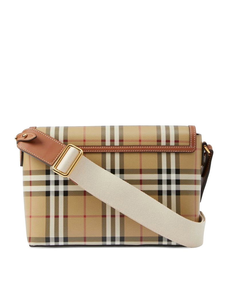 Shoulder bag with tartan pattern