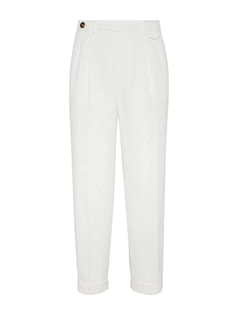 Chinos with pleats