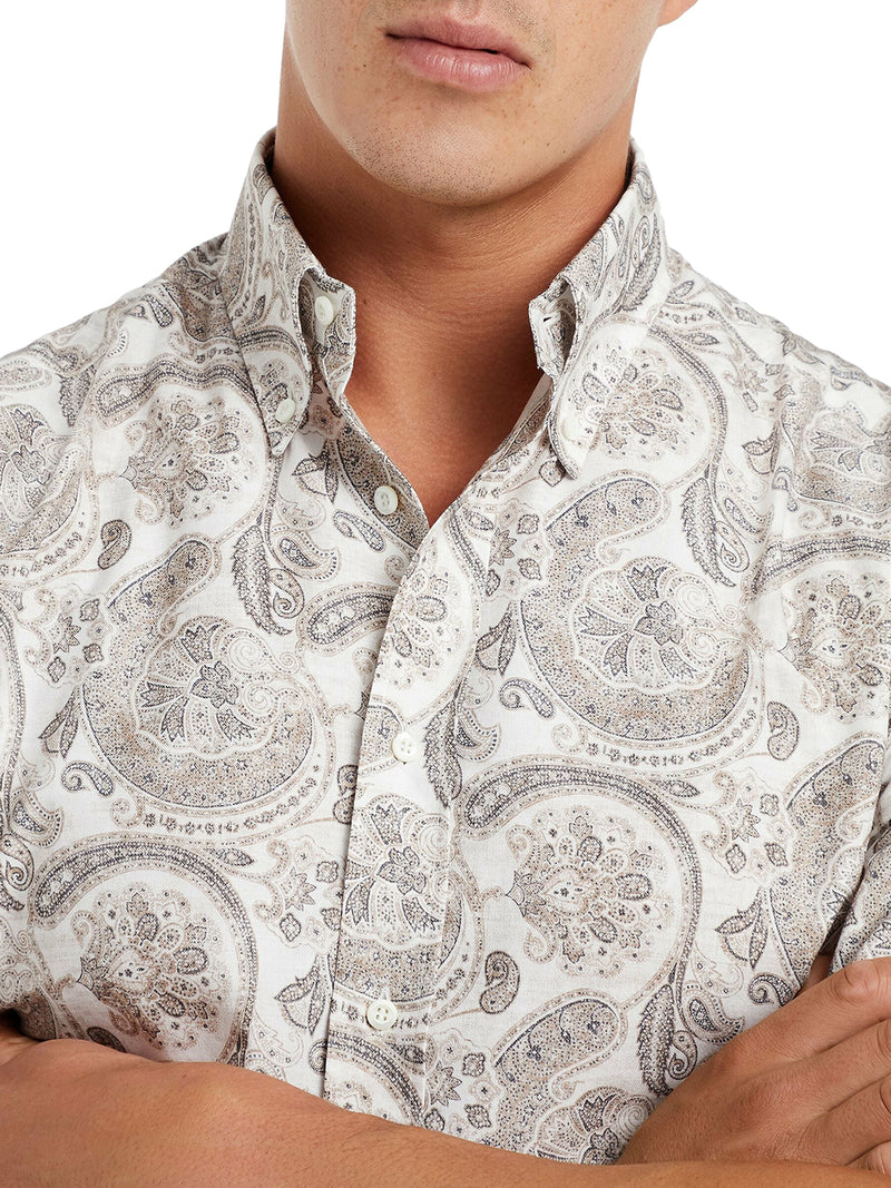 Shirt with paisley print
