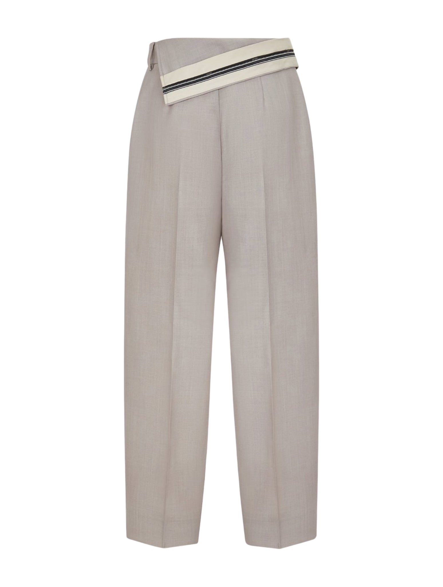 Dove gray mohair wool trousers