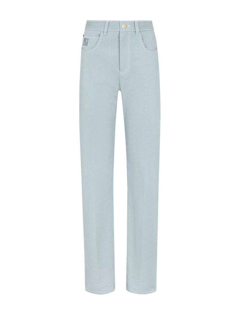 Light blue denim trousers